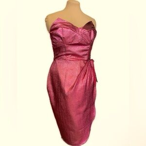 SOLD Pink Lamé hourglasses dress
